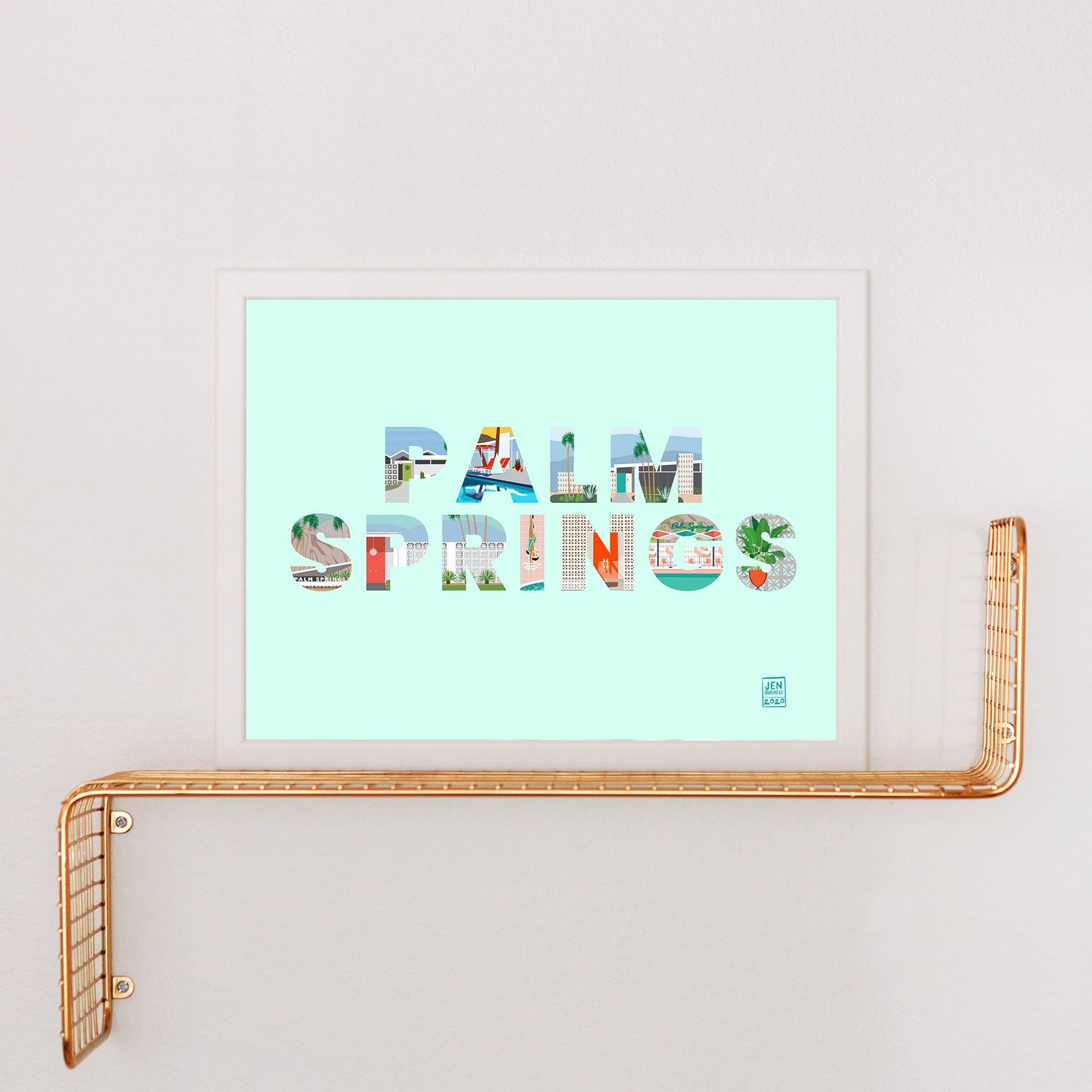 Palm Springs Word Pictures Art Print