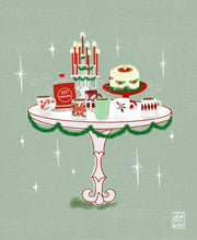 Load image into Gallery viewer, Vintage Christmas Hot Chocolate Table Print
