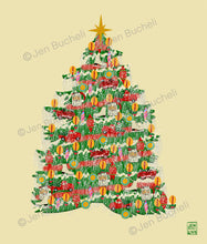 Load image into Gallery viewer, Tinsel Overload Christmas Tree Art Print
