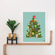 Load image into Gallery viewer, Coffee Christmas Tree Art Print
