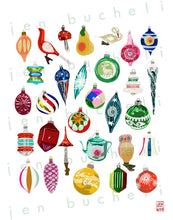 Load image into Gallery viewer, Vintage Glass Ornaments Art Print
