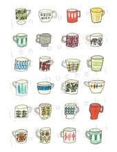 Load image into Gallery viewer, Mid Century Modern Mug Collection Print
