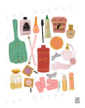 Load image into Gallery viewer, Vintage Beauty Products Art Print
