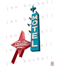 Load image into Gallery viewer, Starlite Motel Vintage Sign Art Print
