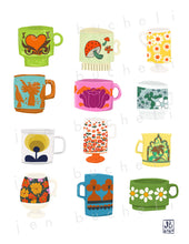 Load image into Gallery viewer, 70&#39;s Mugs Art Print
