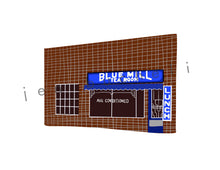 Load image into Gallery viewer, Decatur, Illinois Cards w/envelopes Set of 6 with Millikin University, Swartz Restaurant Sign, Eldorado Bowl Sign, Fans Field, The Blue Mill, and the Drive-In Theater
