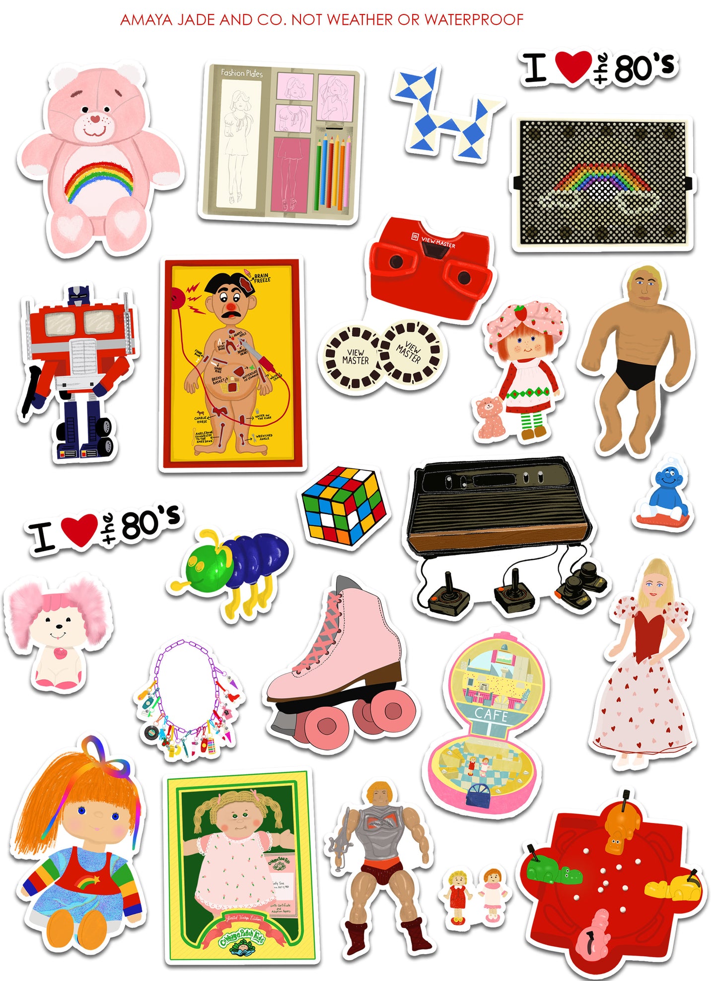 80's Toys Art Sticker Set