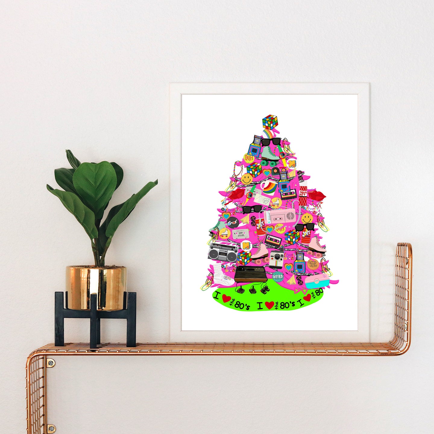 80's Christmas Tree Art Print