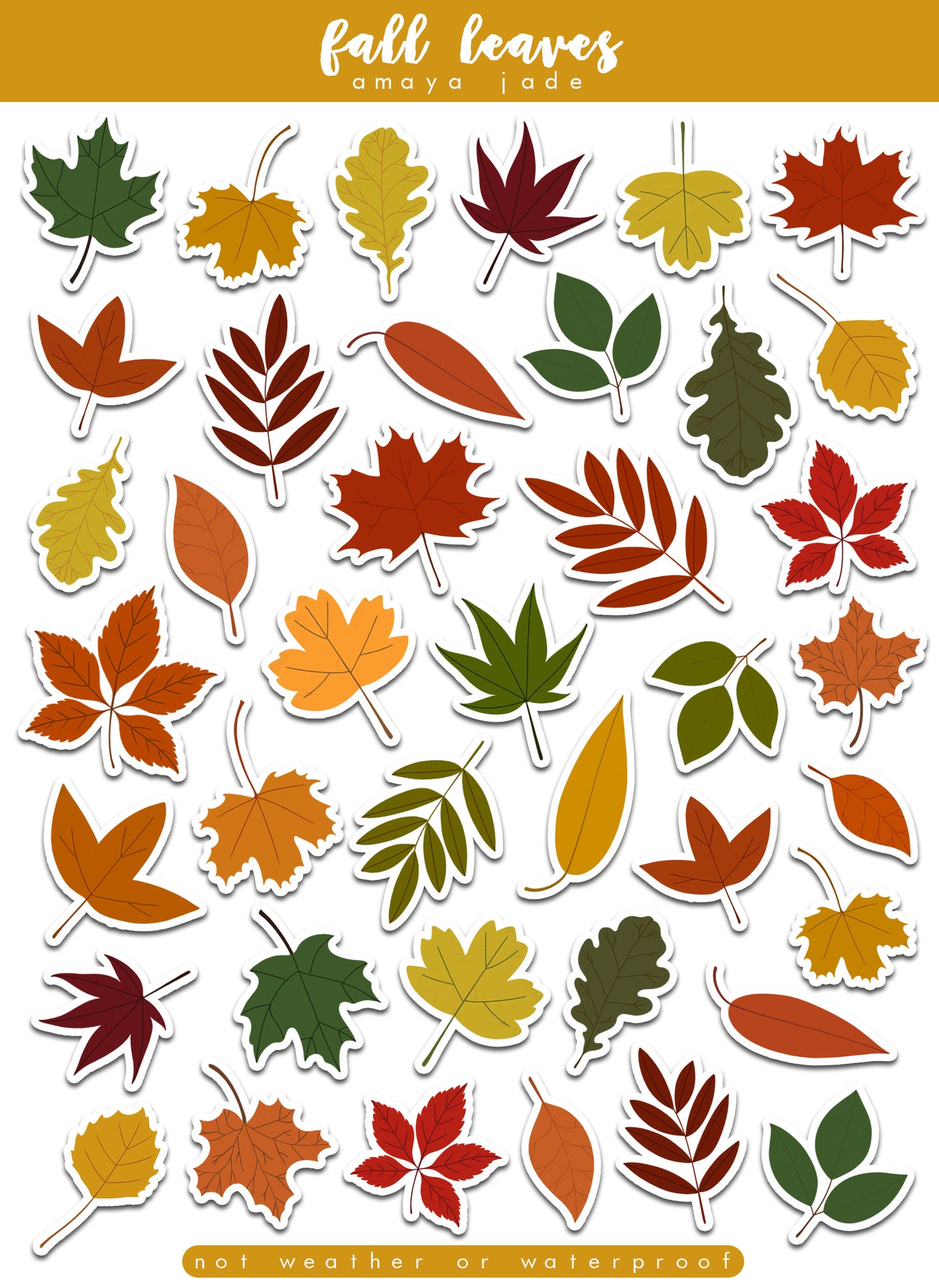 Fall Leaves Sticker Sheet