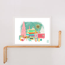 Load image into Gallery viewer, Mid Century Modern Christmas Vignette Art Print
