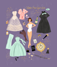 Load image into Gallery viewer, Margie&#39;s New Year&#39;s Eve Fashions Paper Doll Art Print

