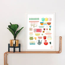 Load image into Gallery viewer, Vintage Kitchen Items Art Print
