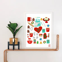 Load image into Gallery viewer, Baking Christmas Cookies Art Print
