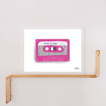 Load image into Gallery viewer, Break Up Songs Mix Tape Art Print
