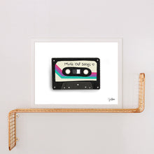 Load image into Gallery viewer, Make Out Songs Mix Tape Art Print
