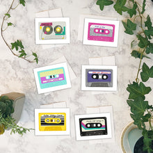Load image into Gallery viewer, 80&#39;s Mix Tapes Cards w/envelopes Set of 6
