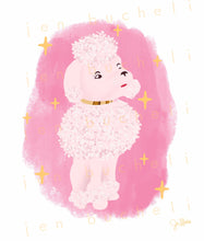 Load image into Gallery viewer, Vintage Pink Poodle Art Print
