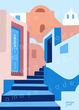 Load image into Gallery viewer, Santorini Stairway Art Print
