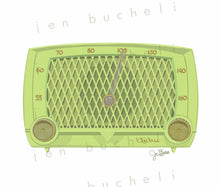 Load image into Gallery viewer, Vintage Pale Green Radio Art Print
