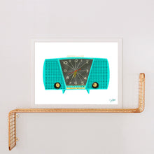 Load image into Gallery viewer, Vintage Turquoise Radio Art Print
