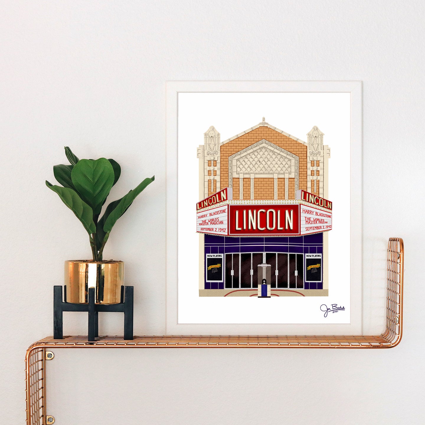 The Lincoln Theater Decatur, Illinois Art Print