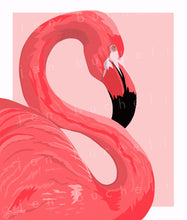 Load image into Gallery viewer, Flamingo Color Block Art Print
