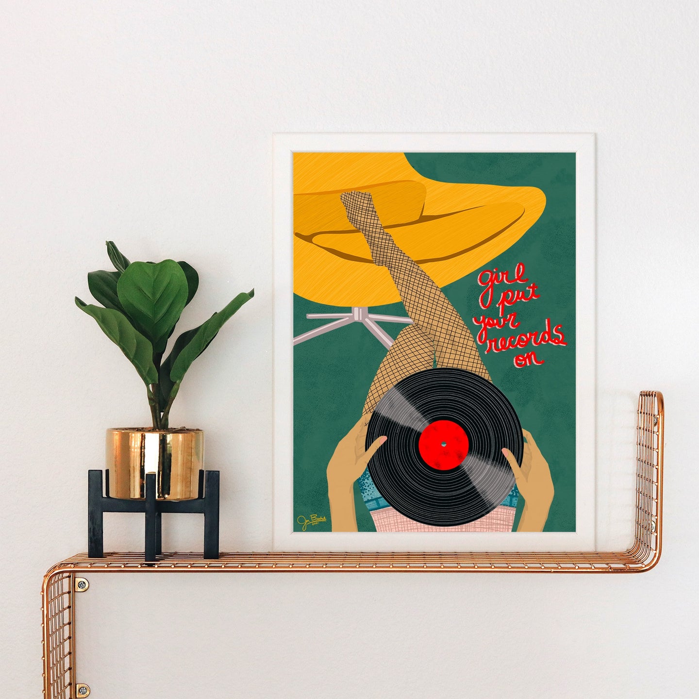 Girl Put Your Records On Art Print