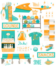 Load image into Gallery viewer, Retro Bowling Art Print
