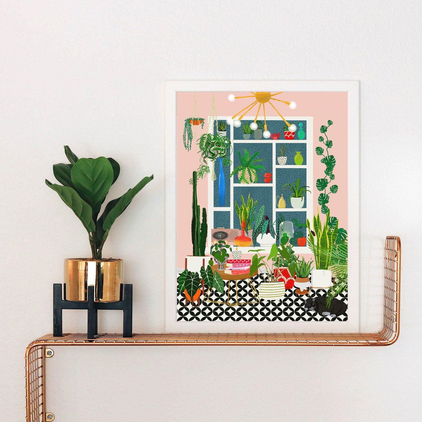 Mod Plant Window Art Print