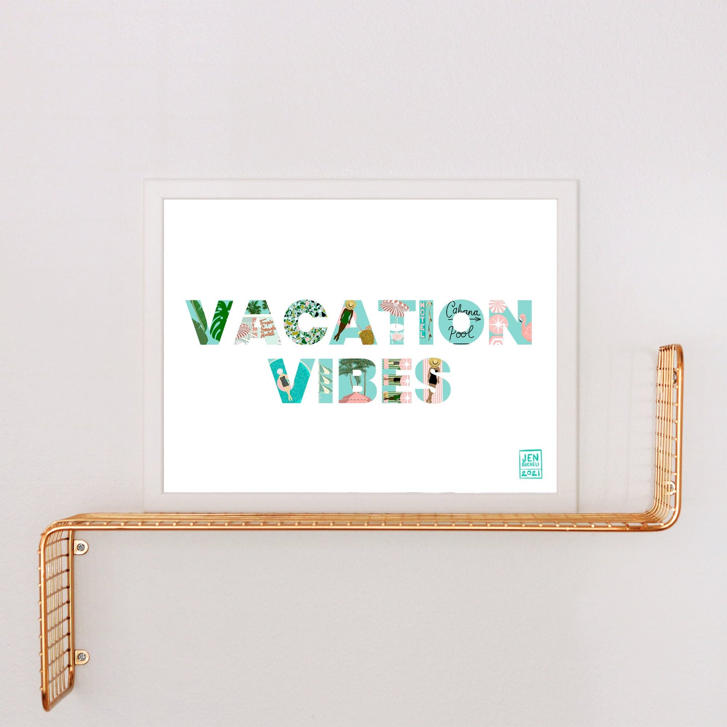 Vacation Vibes Word Pictures Art Print