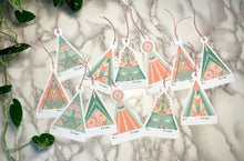 Load image into Gallery viewer, Art Deco Christmas Tree Tag Set of 12
