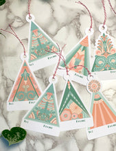 Load image into Gallery viewer, Art Deco Christmas Tree Tag Set of 12
