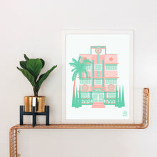 Load image into Gallery viewer, Art Deco Hotel Christmas Art Print
